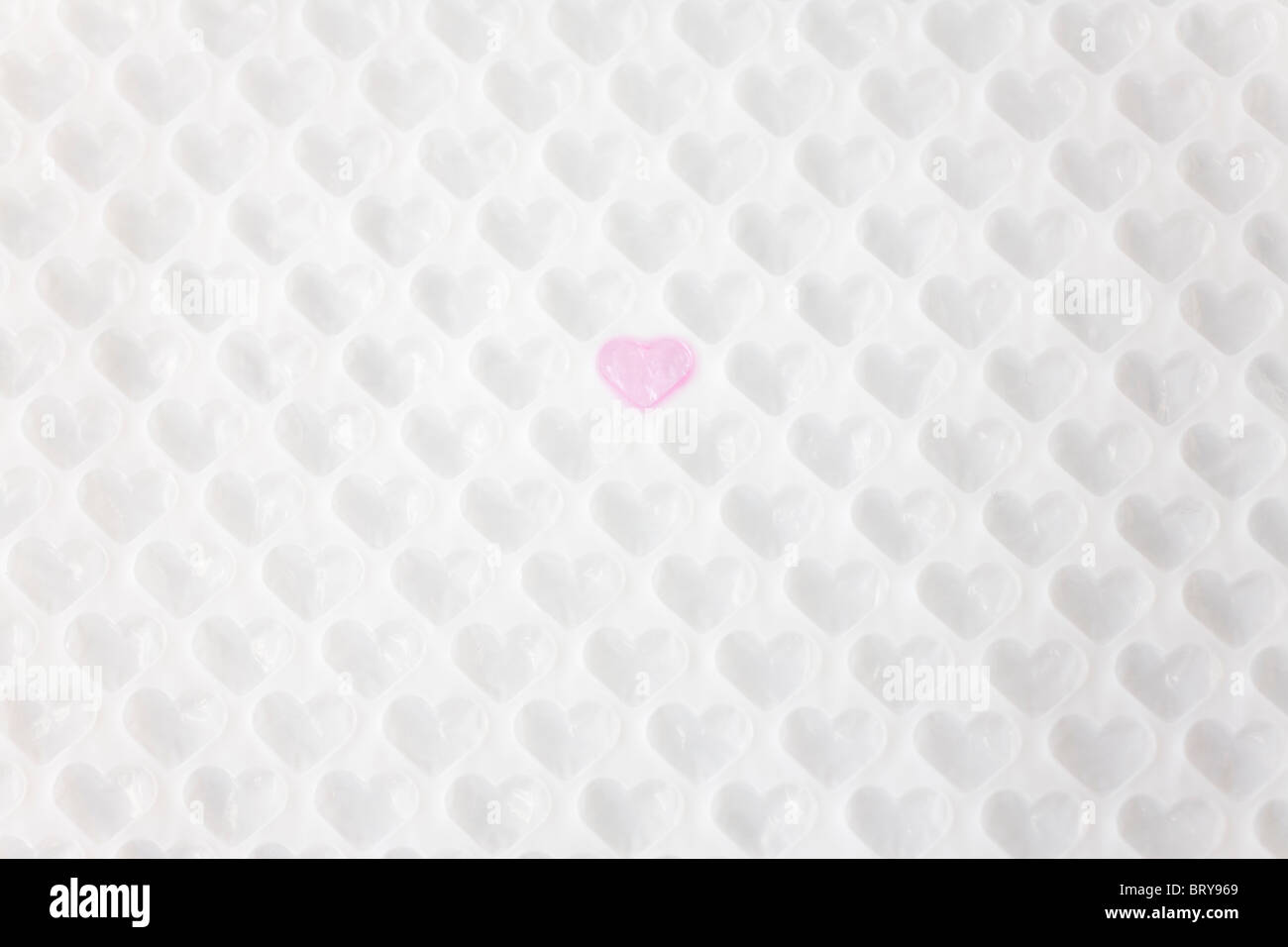 Light Pink Heart Bubble Wrap Sheet