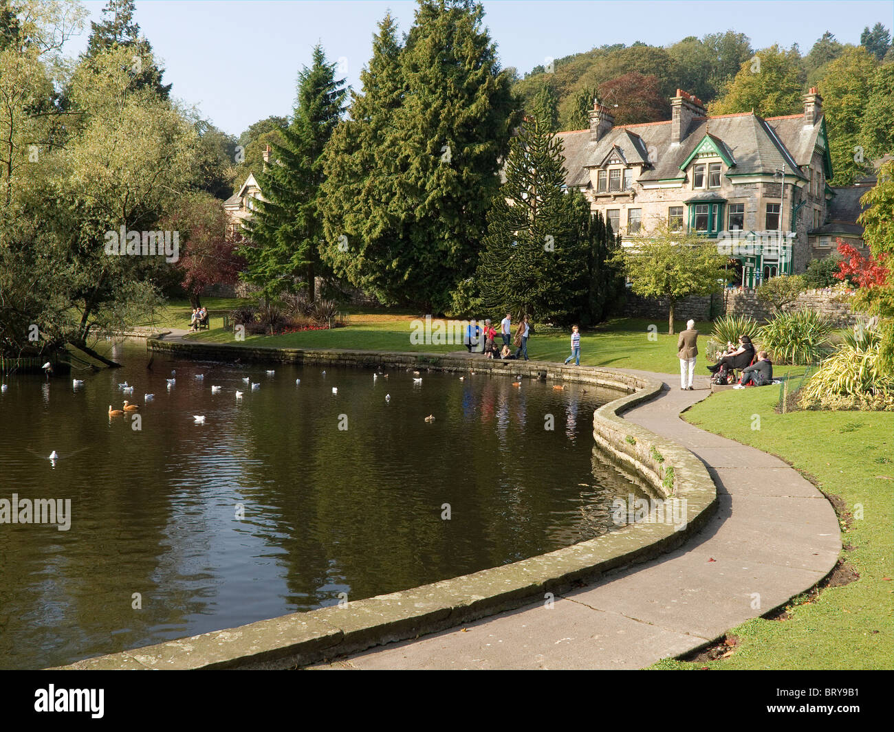 The Victorian Ornamental Gardens in Grange over Sands Cumbria Stock Photo