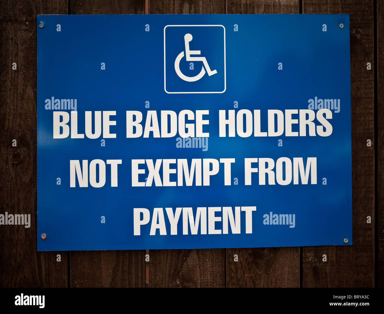 Blue badge disabled person parking sign, Lincoln UK Stock Photo