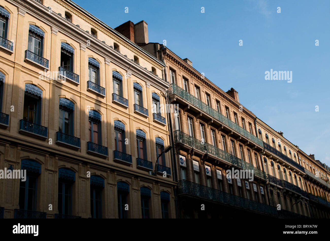 18th Century Architecture With Wrought Iron Balconies Toulouse Stock Photo Alamy