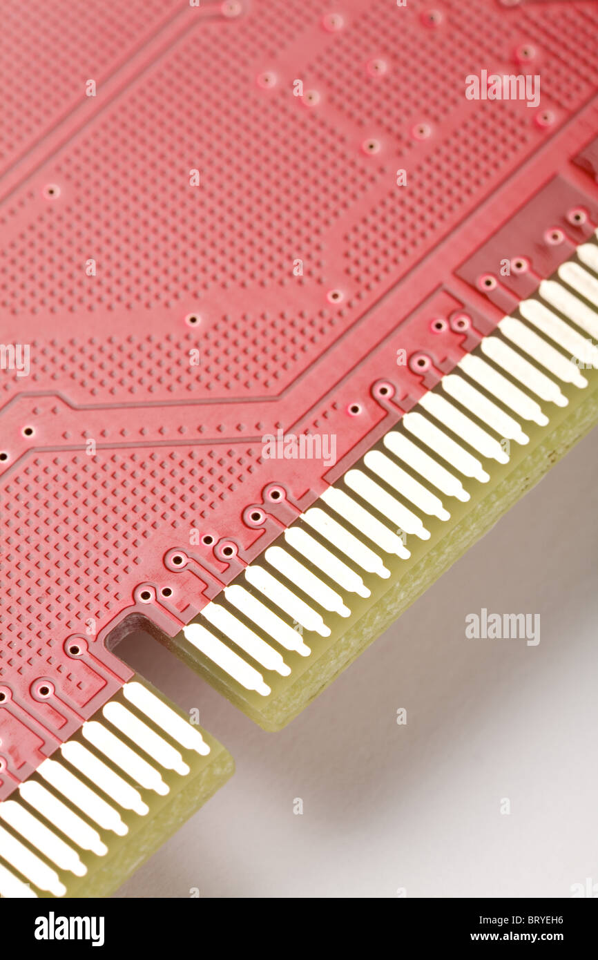 Red Circuit Board close up shot for background Stock Photo - Alamy
