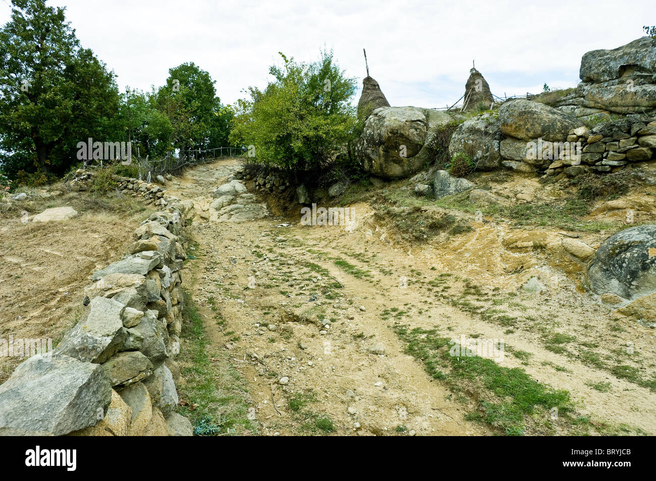 Stone masonry construct Stock Photo