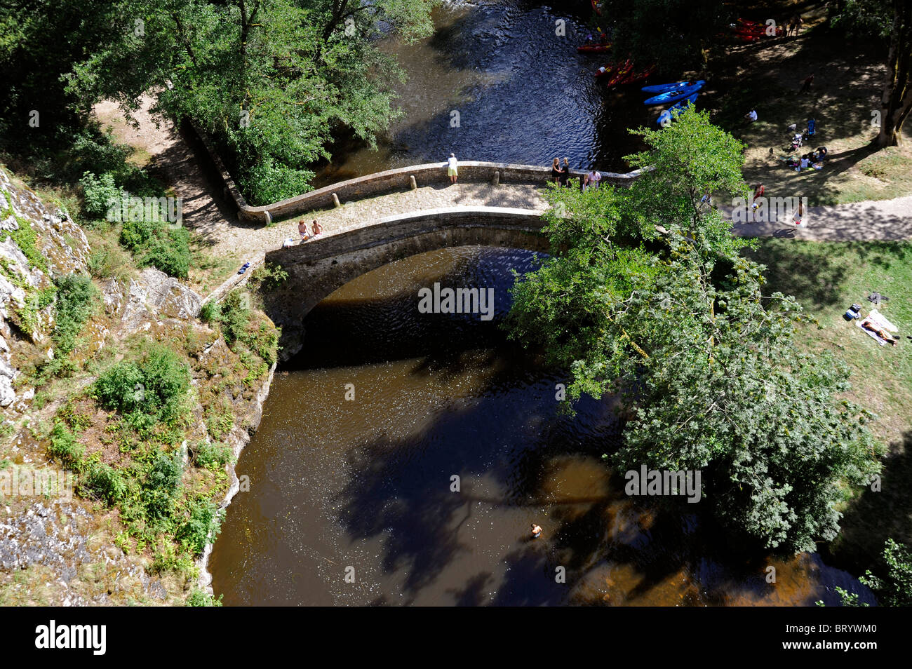 Cure Rivier Cure river at Pierre-Perthuis,Morvan national park,Yonne,Burgundy ...