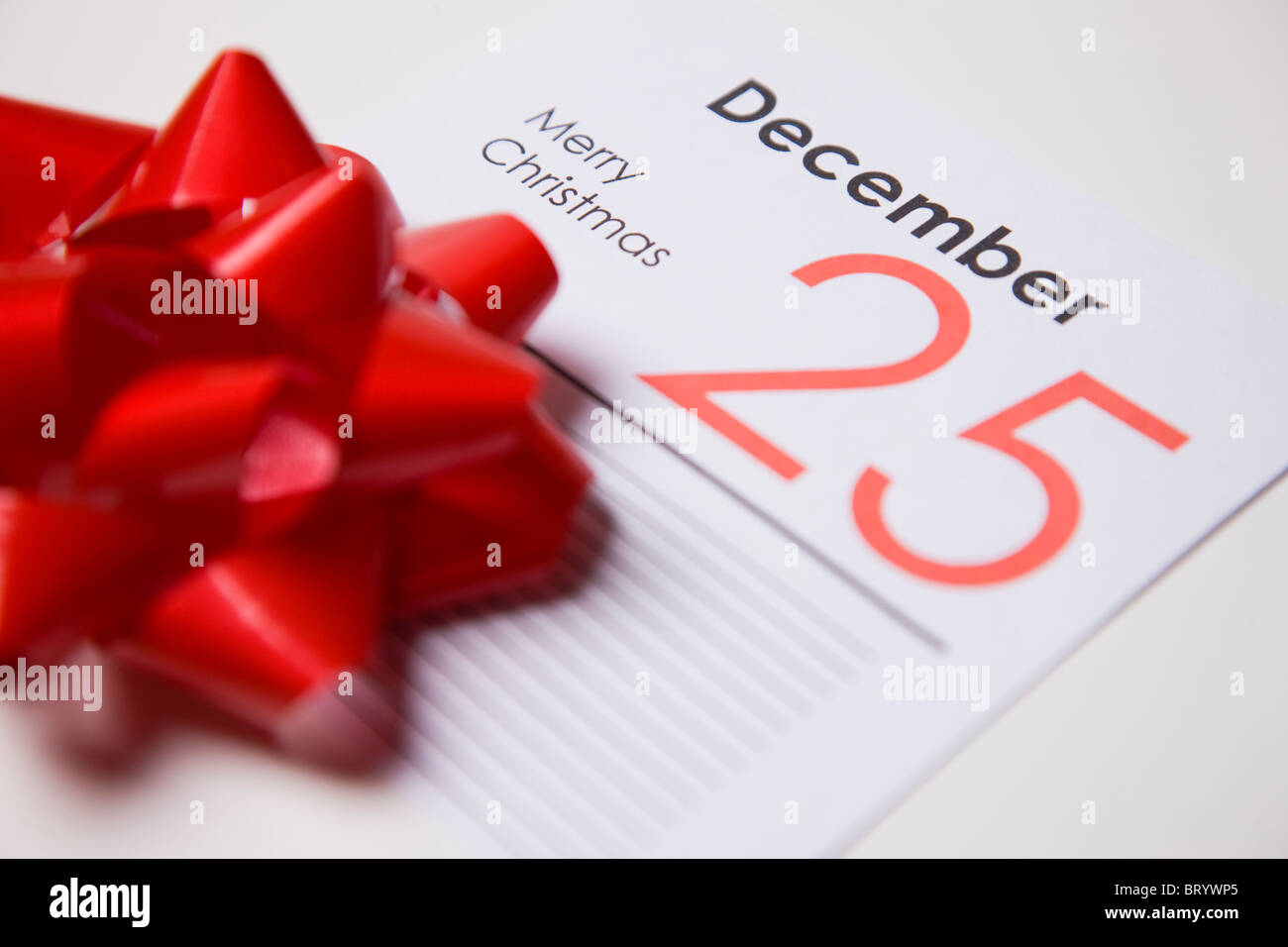 25th of December calendar card Stock Photo