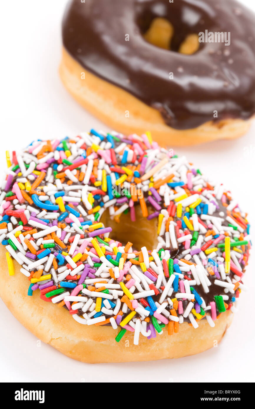 Donut with white background close up shot Stock Photo - Alamy