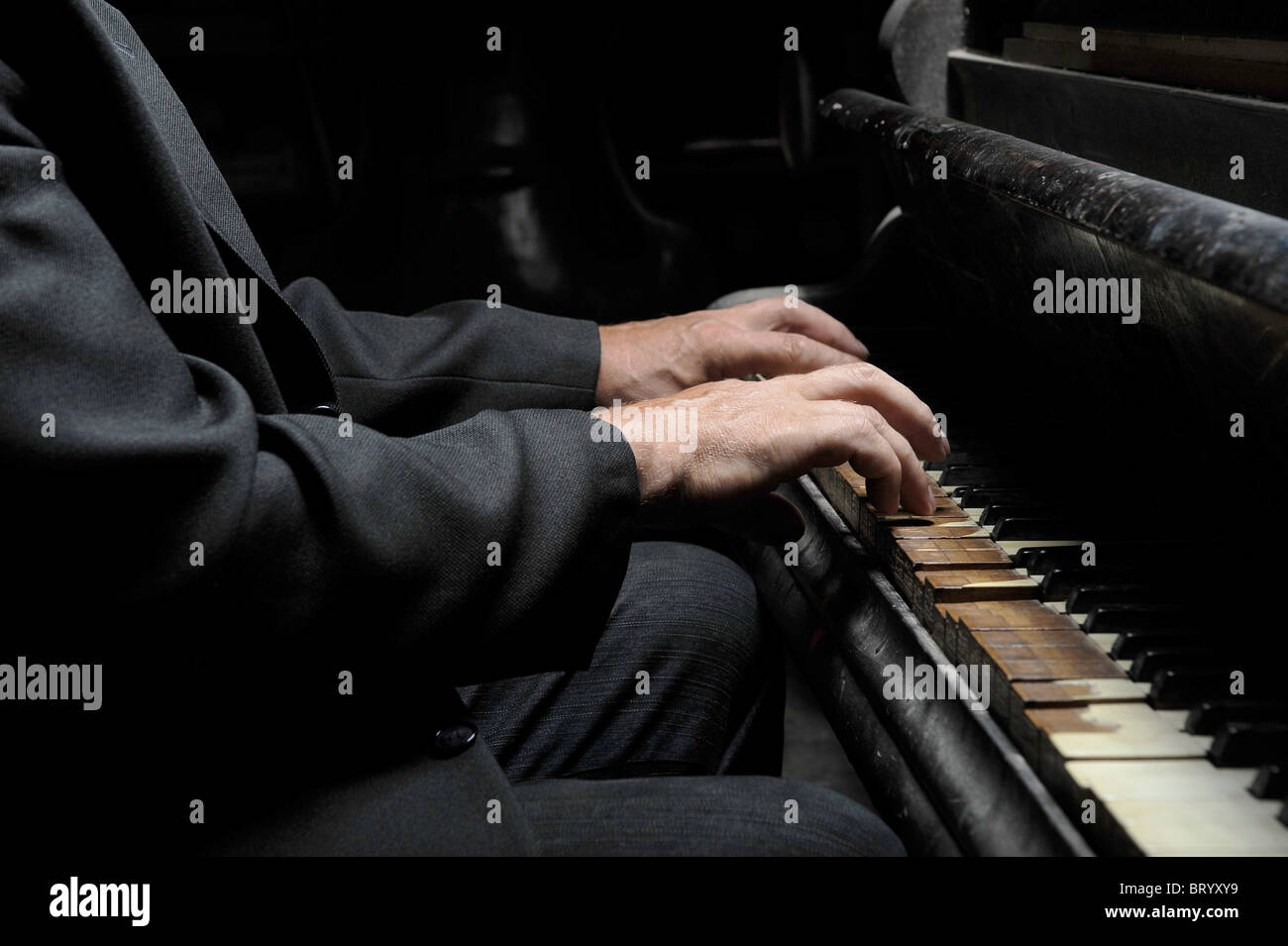 Hands of the musician Stock Photo