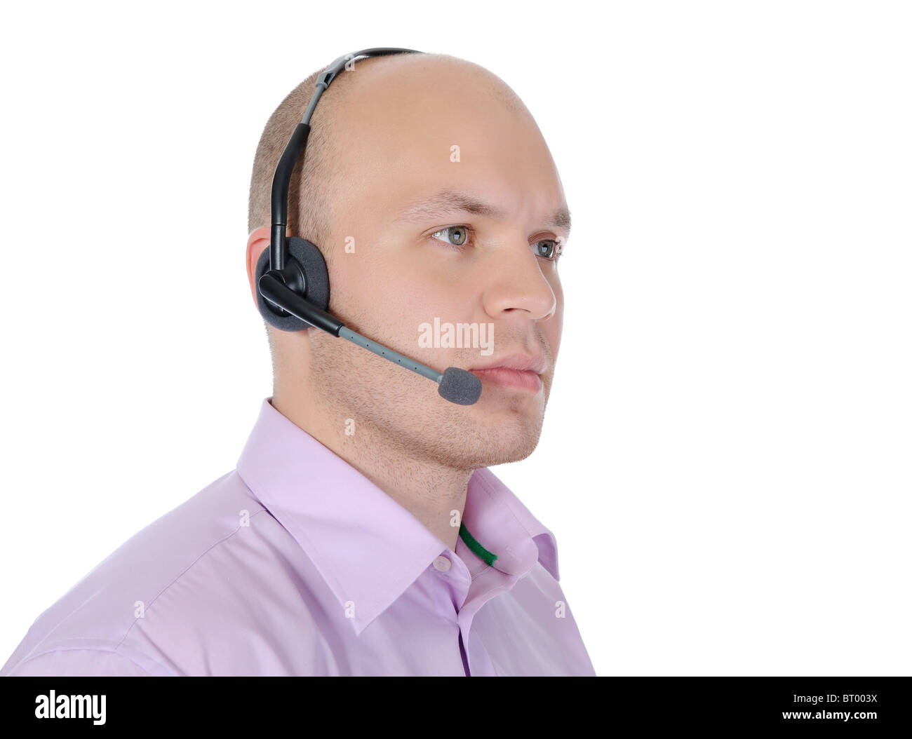man with a headset Stock Photo Alamy