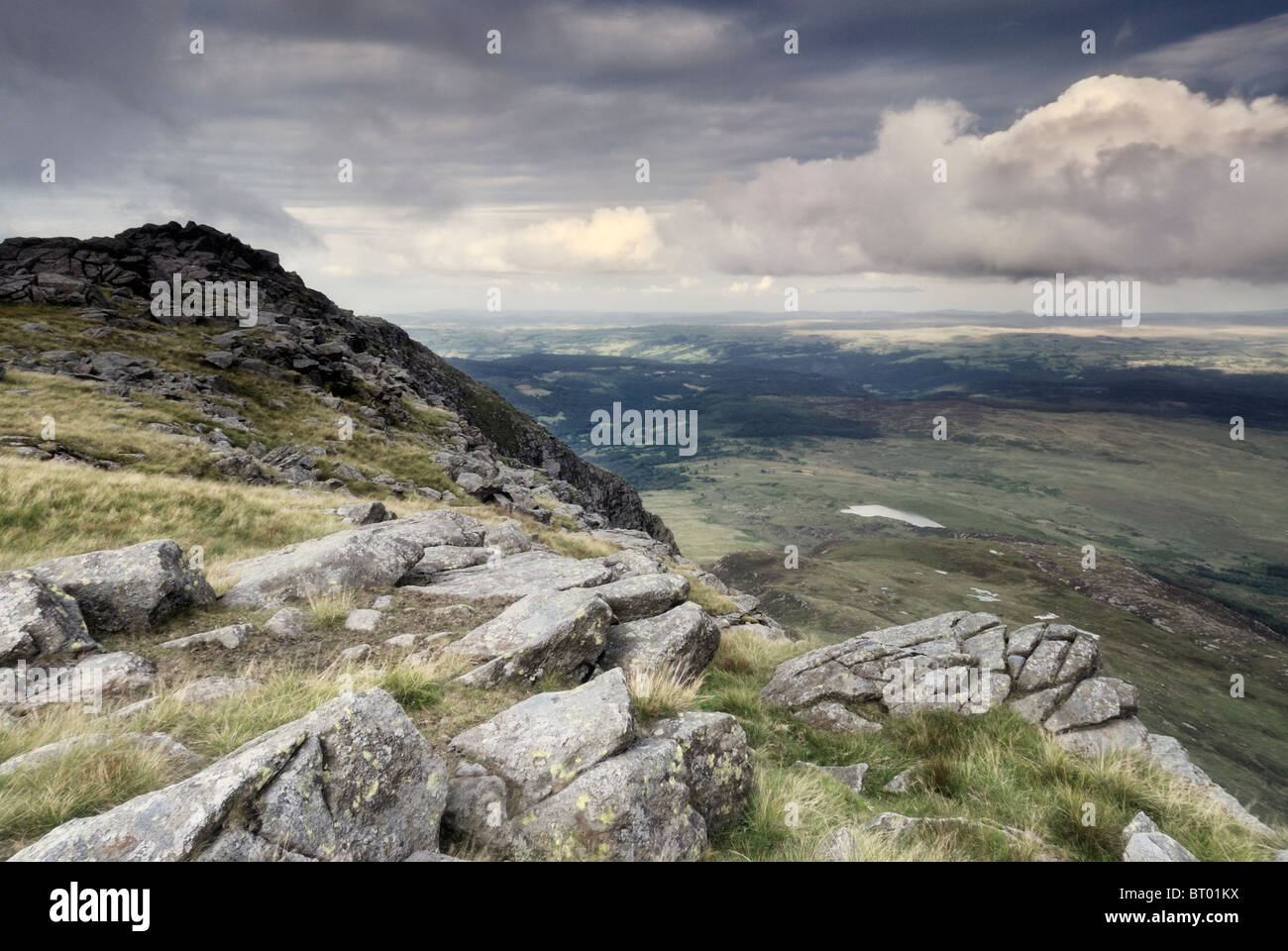 View from the top of Moel Siabod, Snowdonia, Wales Stock Photo
