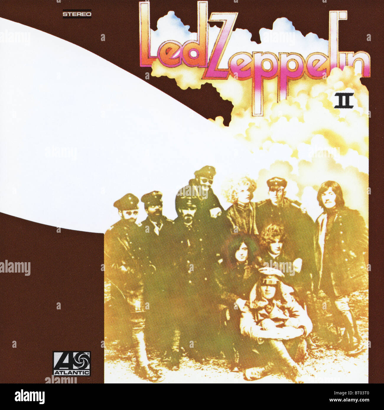 Album cover Led Zepplin II released 1969 on the Atlantic record label Stock Photo
