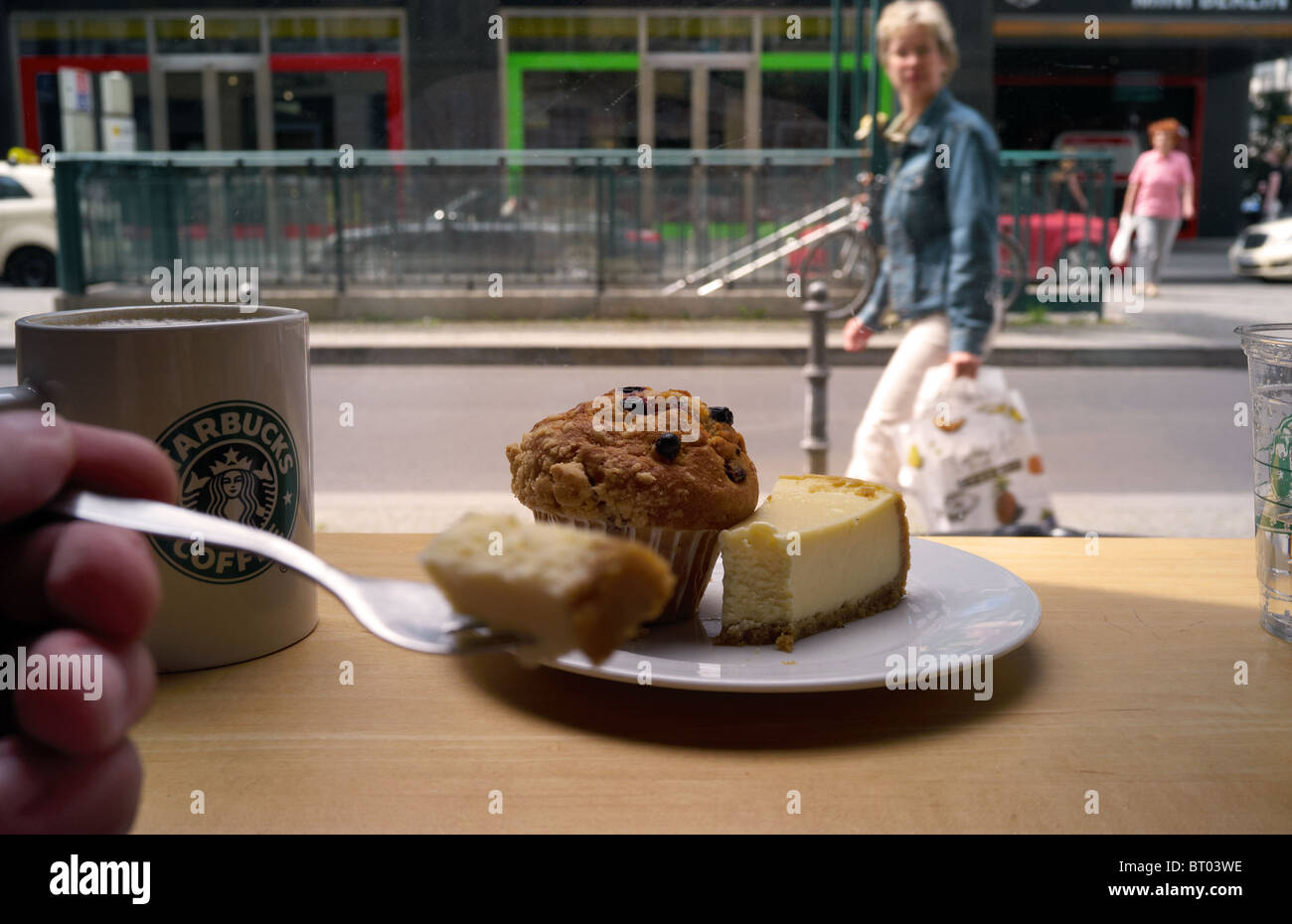 Coffee and cake at Starbucks, Berlin, Germany Stock Photo Alamy