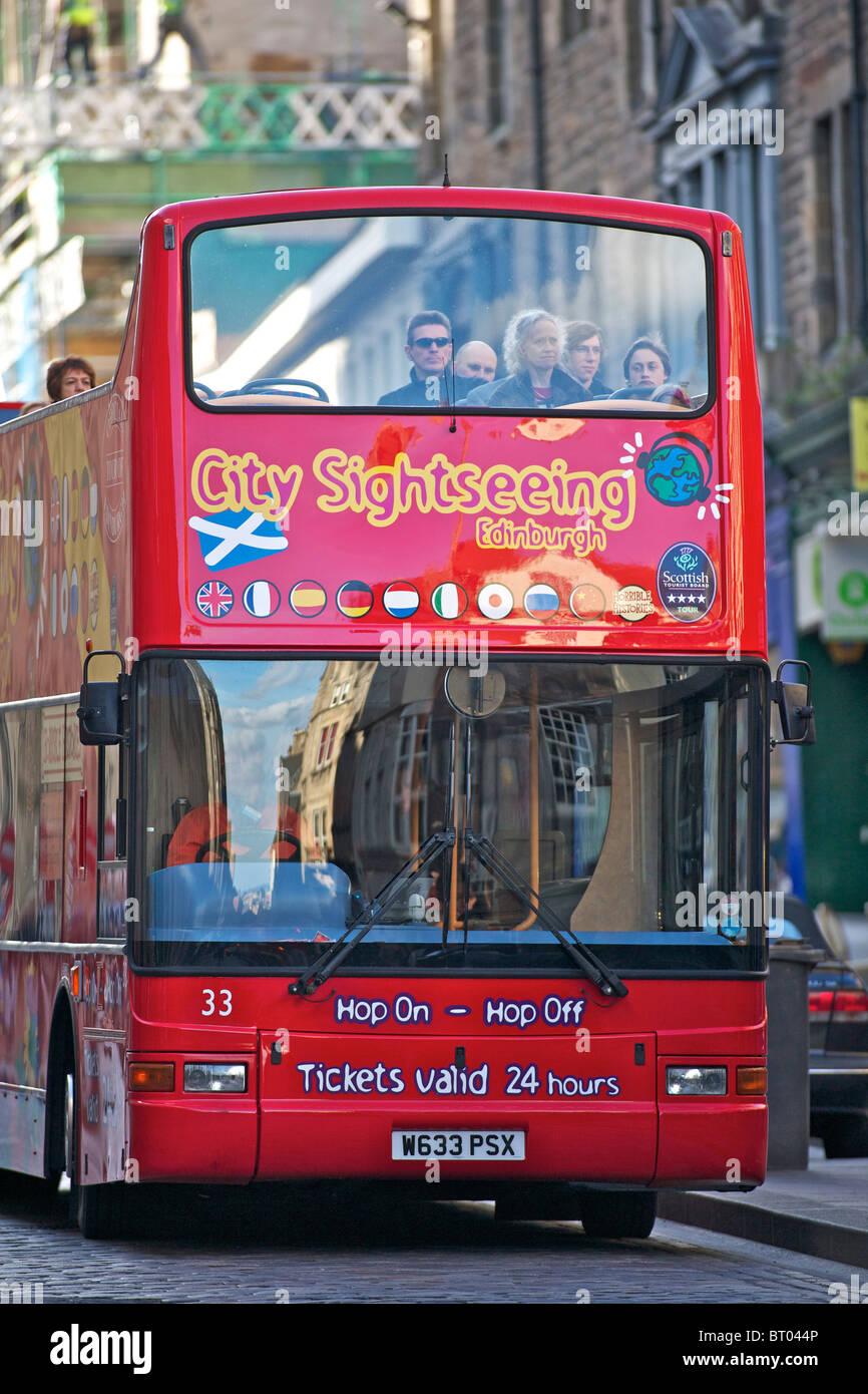 A City Sightseeing Bus On Edinburghs Royal Mile Stock Photo Alamy buses-into-edinburgh-bus-map-bus-future-travel
