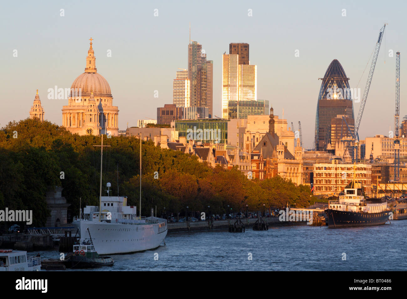 City of London at dusk Stock Photo