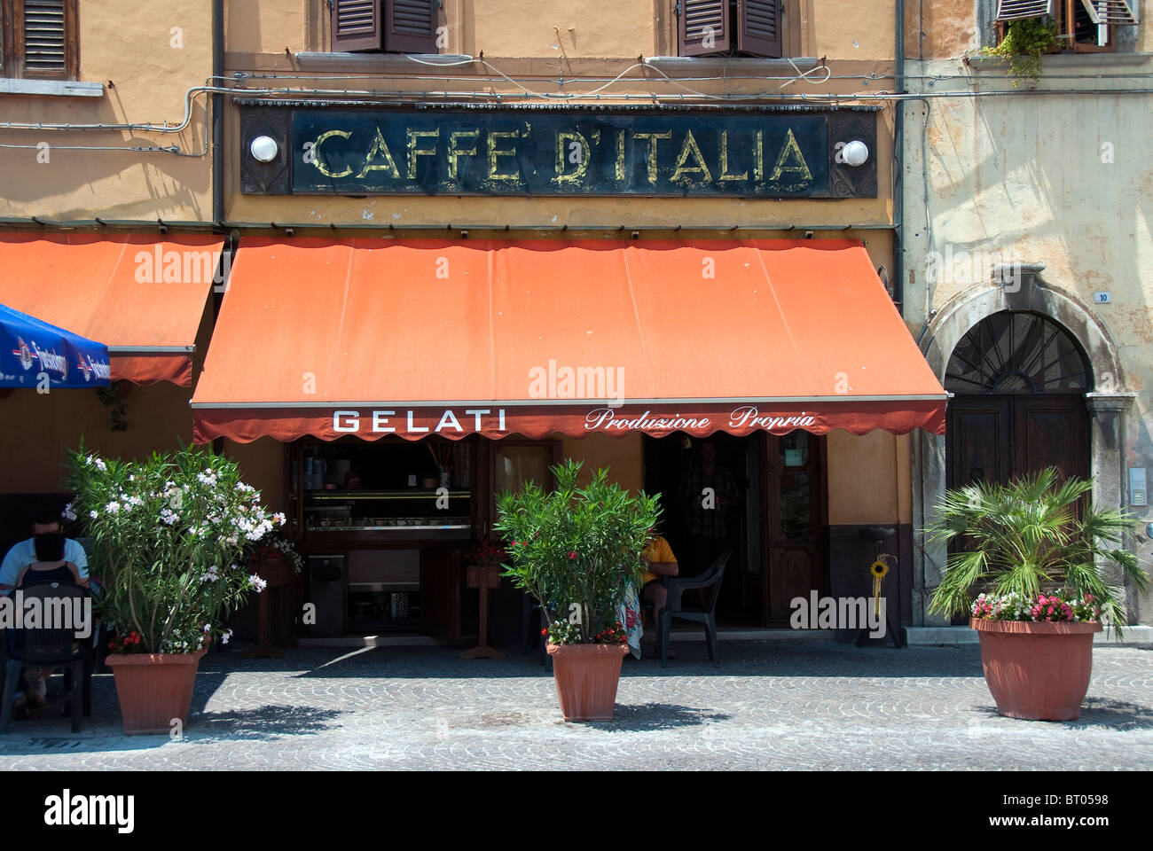 Typical Italian bar in a Piazza in Cagli in Le Marche region of Italy Stock  Photo - Alamy