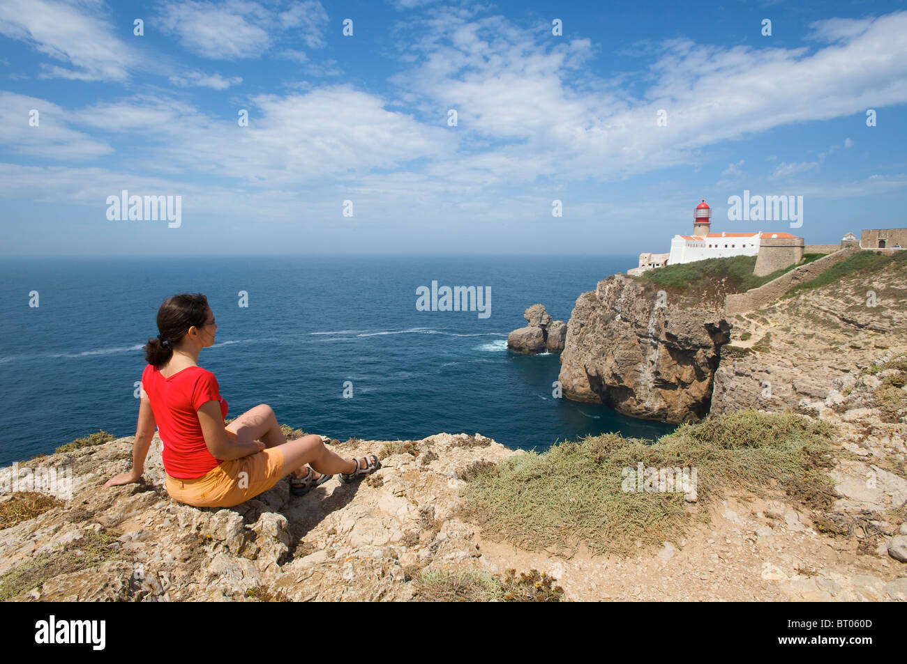 Lighthouse, Cabo de Sao Vicente, Algarve, Portugal Stock Photo - Alamy