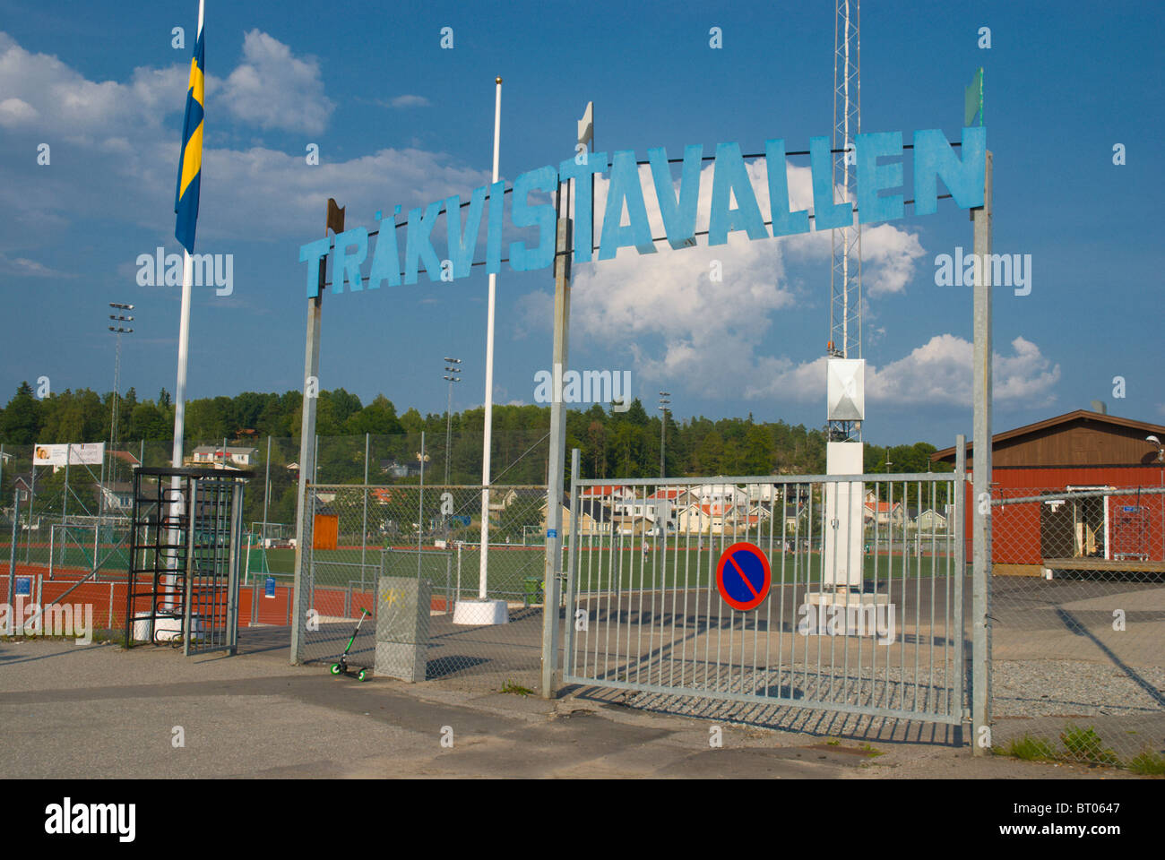 Sports complex Träkvist town outside Stocholm Sweden Europe Stock Photo