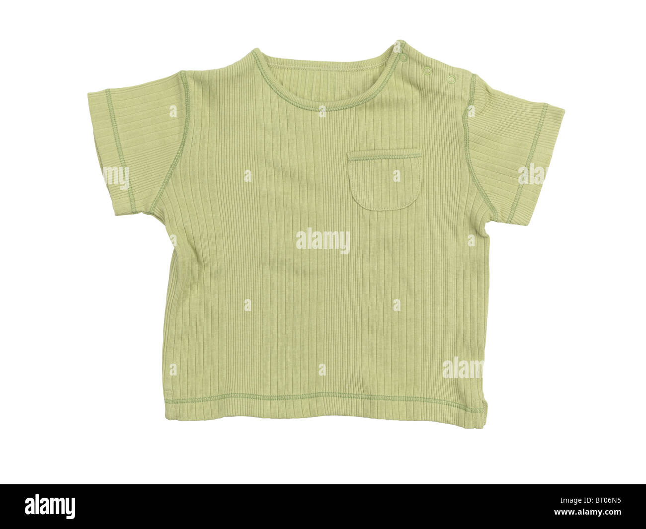 Baby boy green tshirt isolated on white background with clipping path