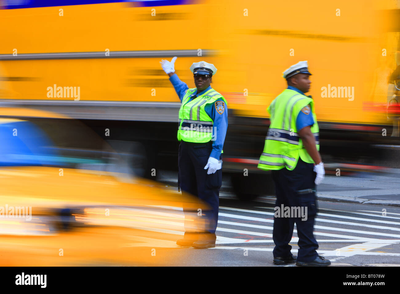 Heavy traffic on 5th Avenue, New York City Stock Photo