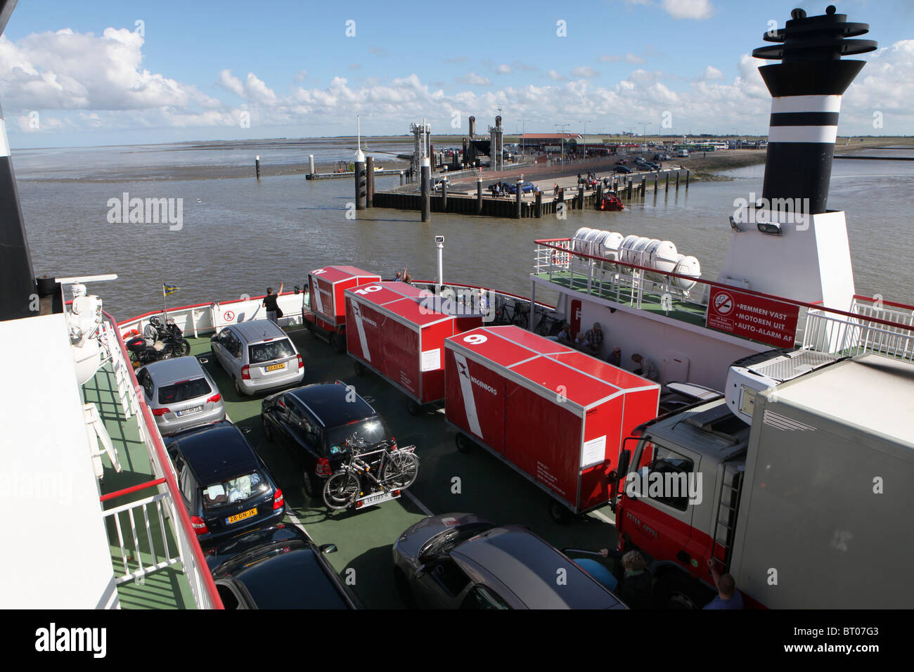 ferry between Ameland and friesland Stock Photo