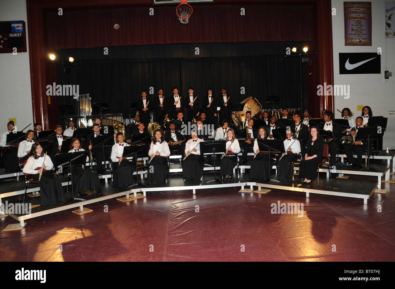 High school concert band picture Forestville, Md. Stock Photo
