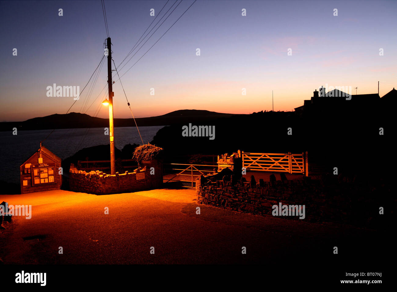 Top of lifeboat station,  St Justinians,  St Davids, Pembrokeshire, Wales, UK. Stock Photo