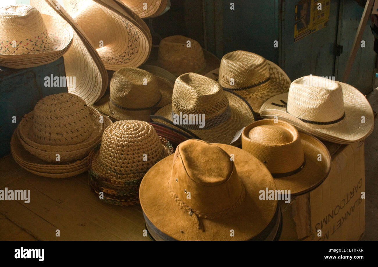 Hats for hot weather, Margarita style Stock Photo Alamy
