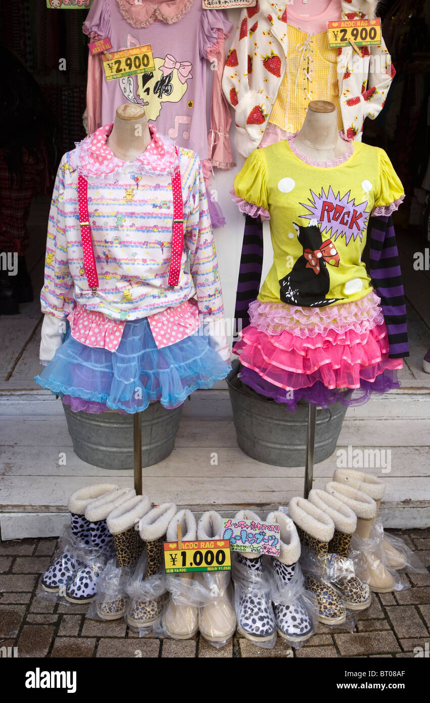 Teen Fashion Shop Harajuku Tokyo Japan Stock Photo