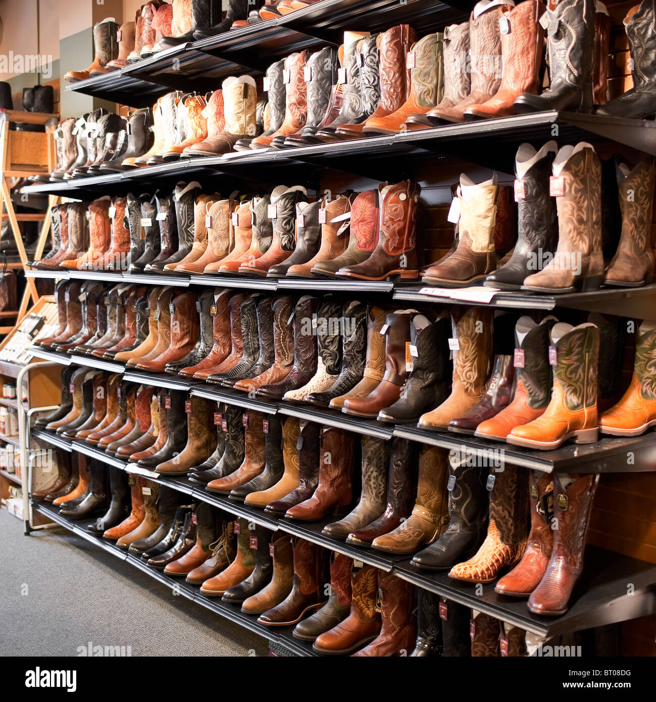 Rows of boots hi-res stock photography and images - Alamy