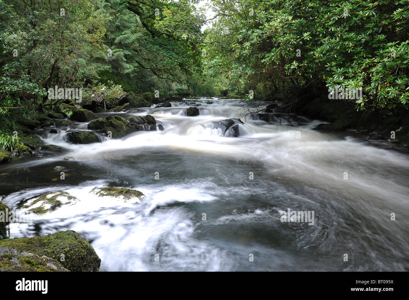 Waterfalls in lauragh beara cork ireland Stock Photo Alamy