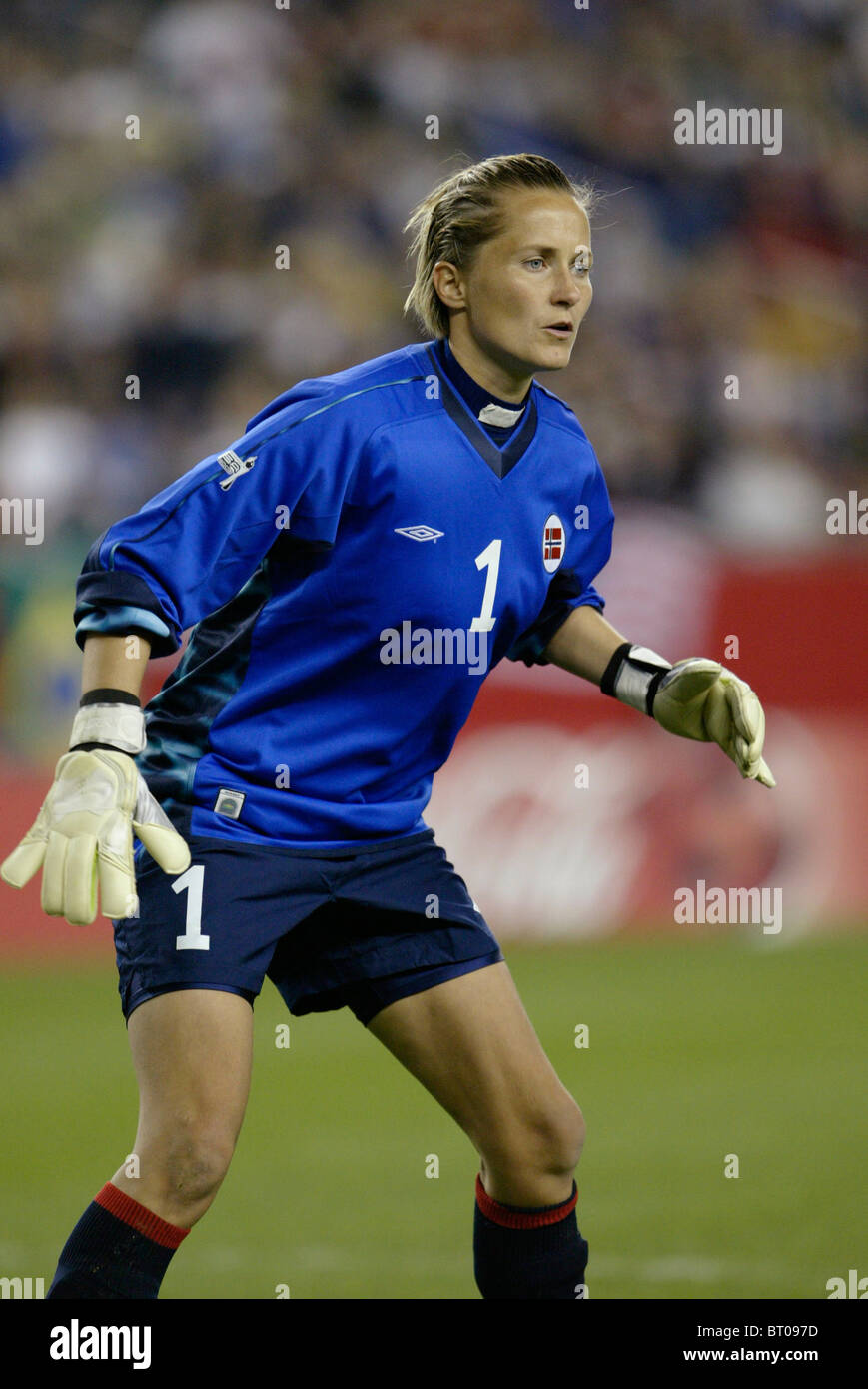 Norway goalkeeper bente in action hires stock photography and images