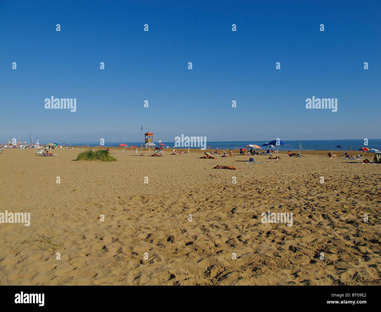 Beach between Bibione Pineda and Bibione Lido del Sole, Veneto, Italy Stock Photo