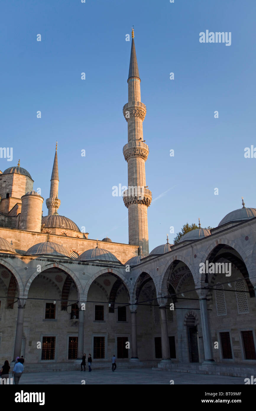 The Sultan Ahmed Mosque (Blue mosque) Istanbul Turkey. Minaret at ...