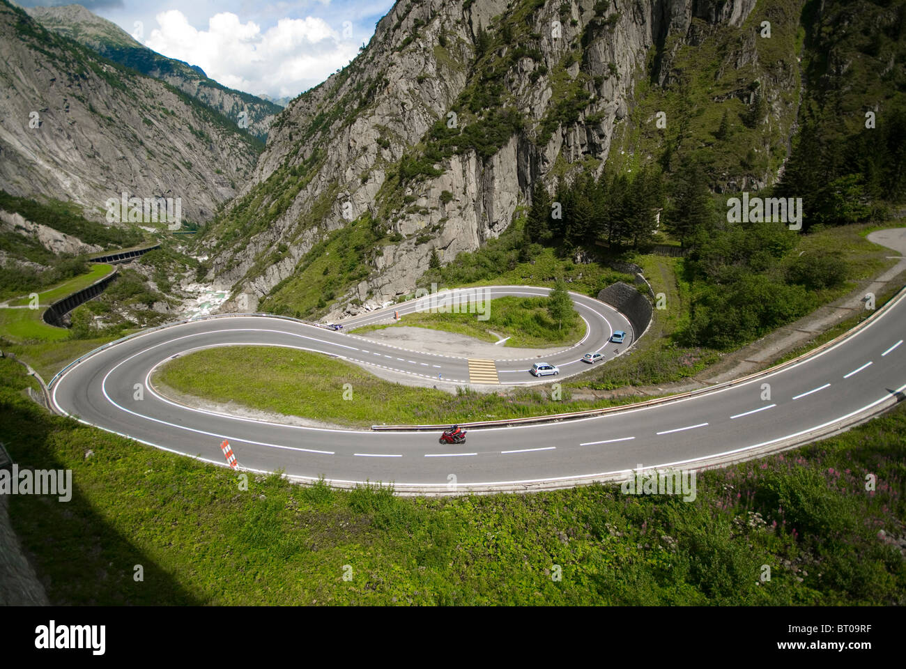 Mountain Roads In The Alps Stock Photo Alamy