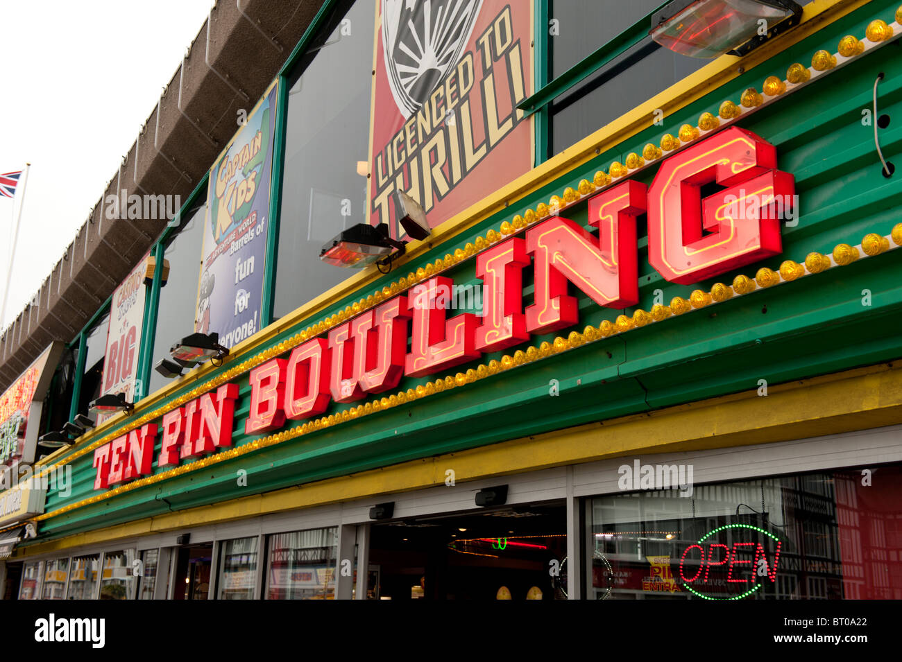 Ten Pin Bowling Arcade Skegness Lincolnshire UK Stock Photo Alamy