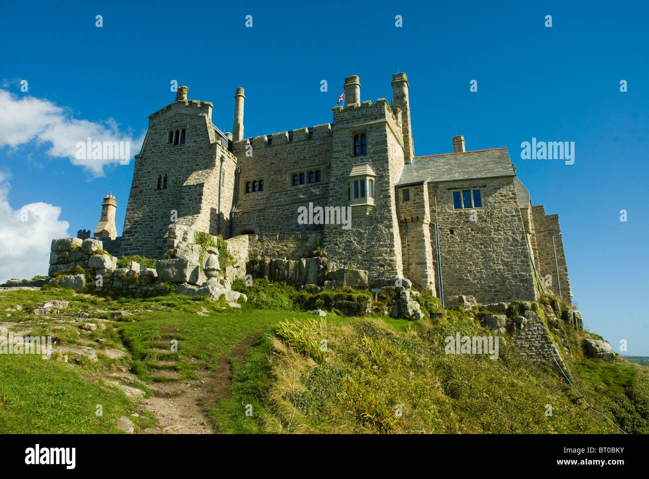 Saint Michaels Mount, Cornwall architecture fortress Stock Photo