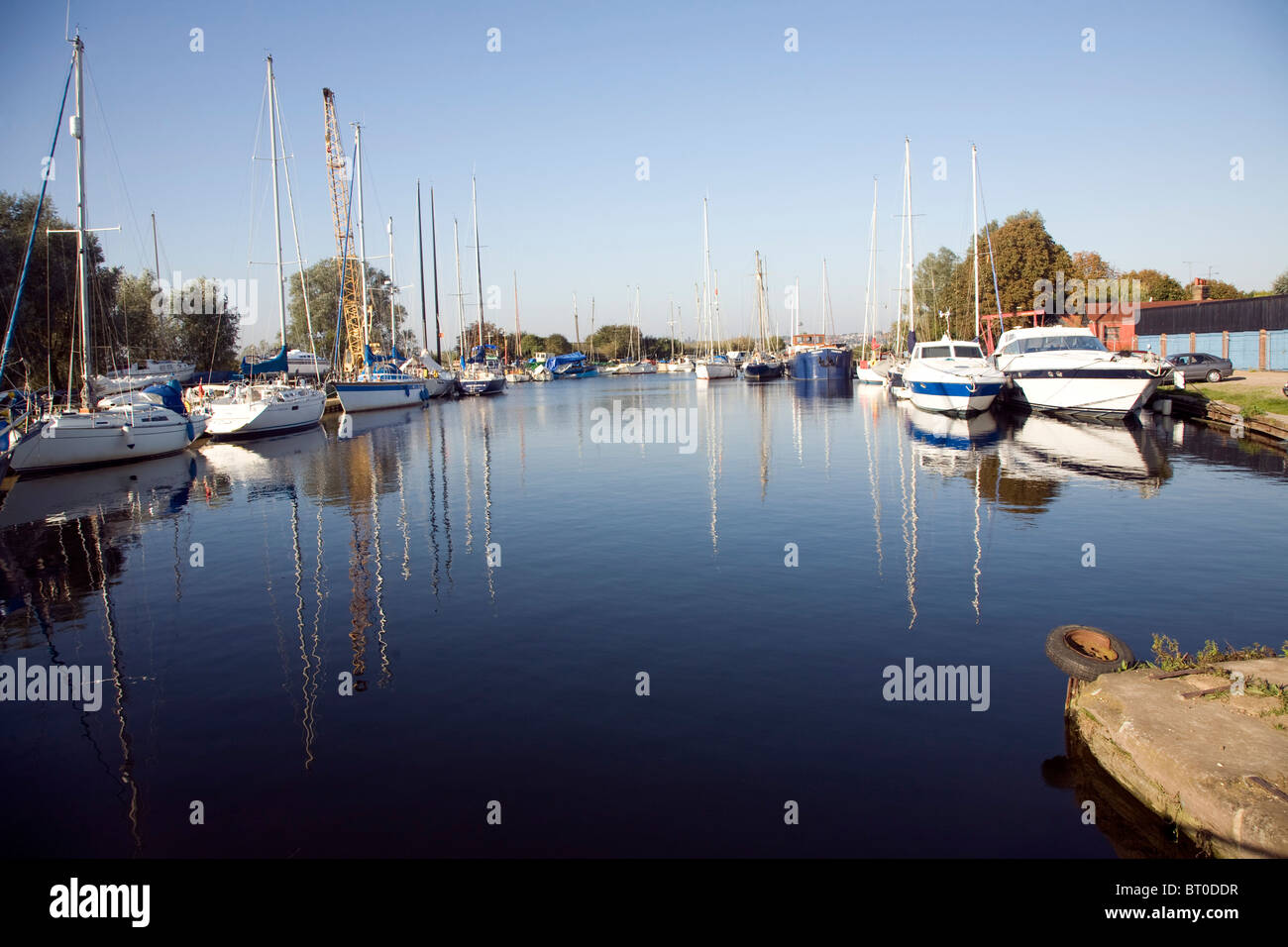 Boats Heybridge Basin Maldon Essex Stock Photo Alamy