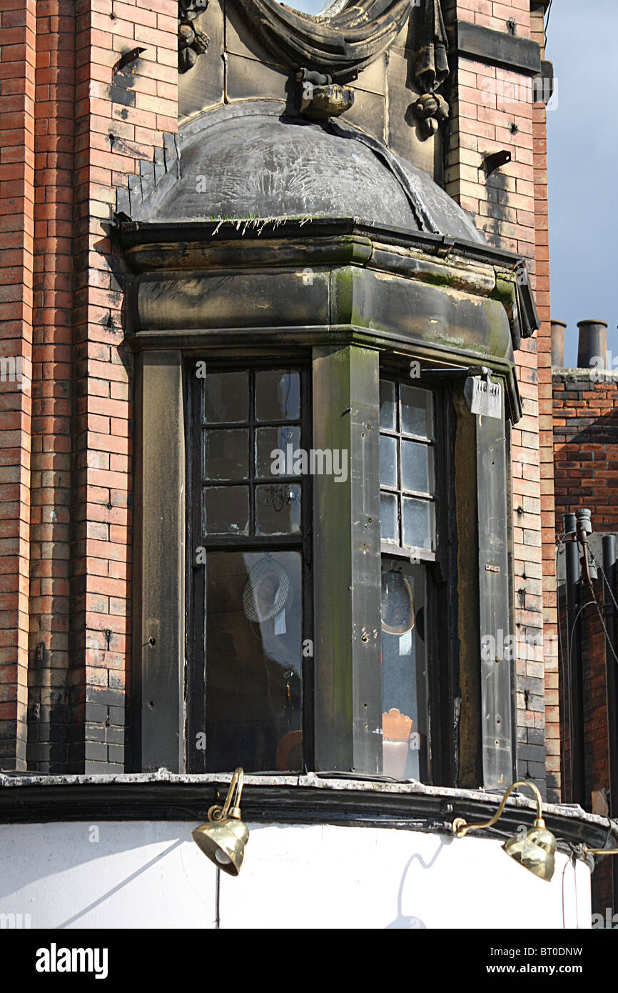 Stone bay window, Leeds. Stock Photo