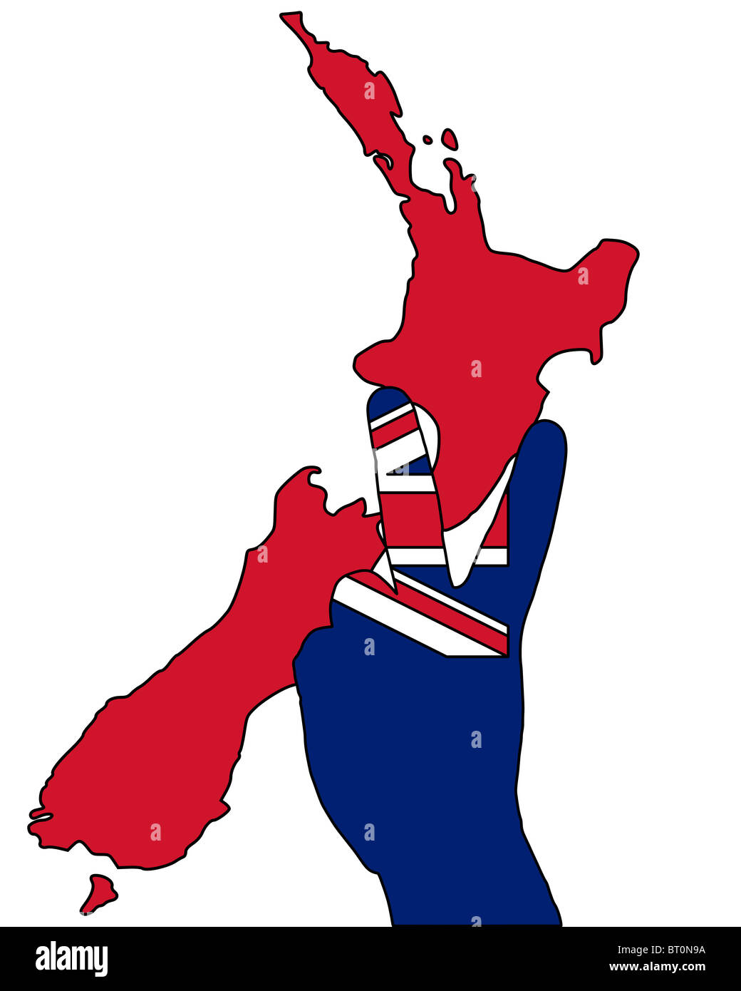 New Zealand hand signal Stock Photo Alamy