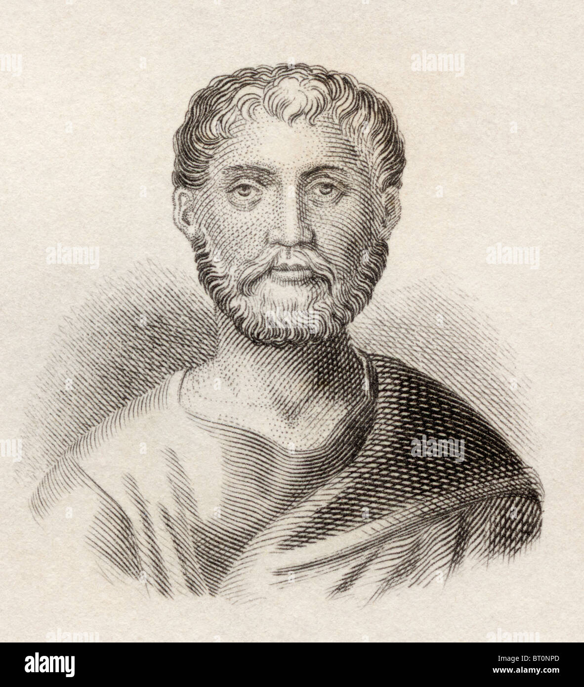 Publius Terentius Afer c.195/185 to 159 BC. Ancient Roman Playwright. Known in English as Terence. Stock Photo
