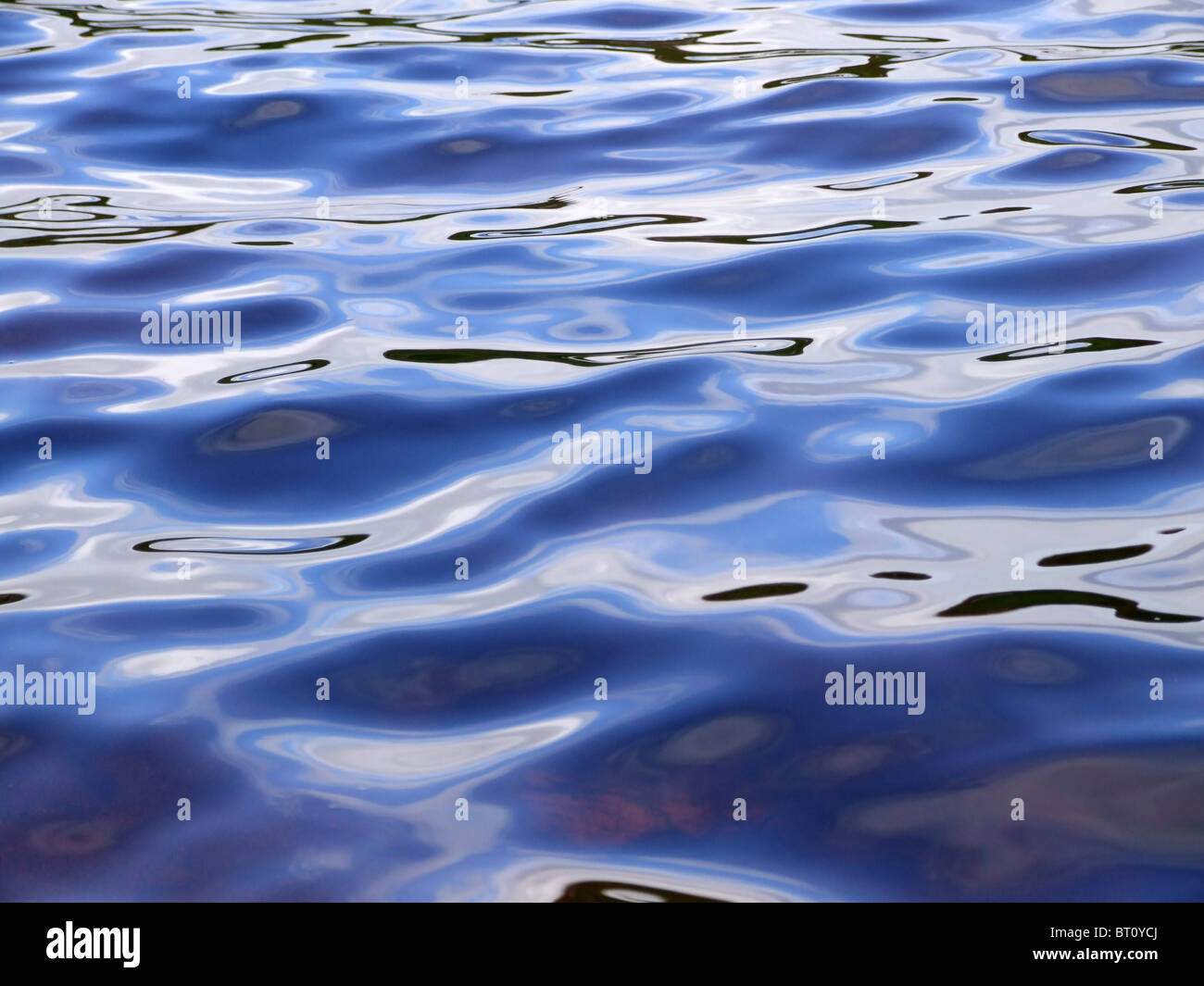 Ripples on water producing a mercury effect Stock Photo - Alamy