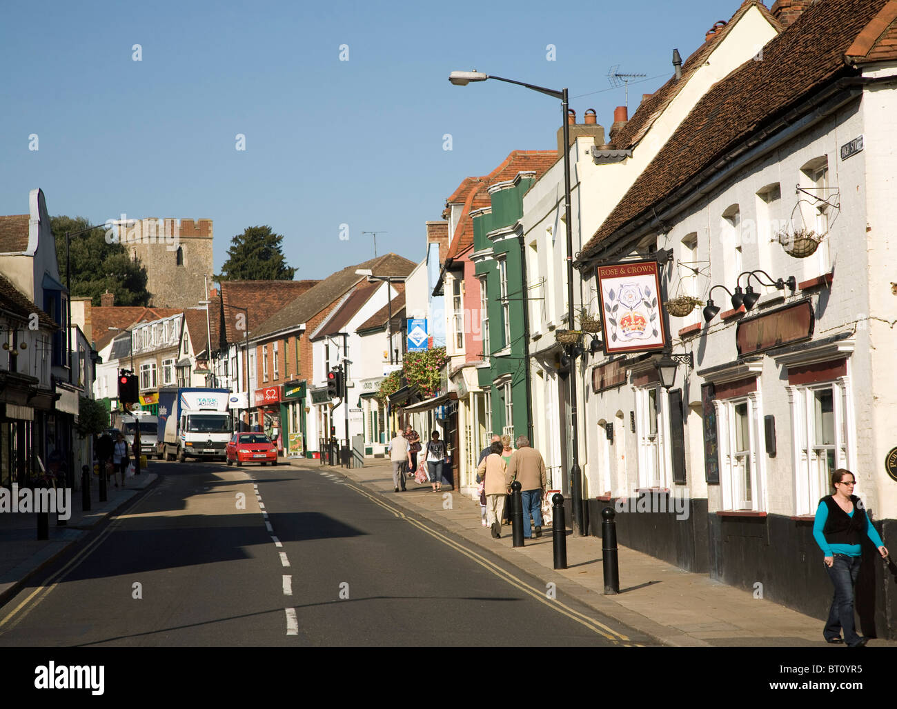 High Street Maldon Essex England Stock Photo