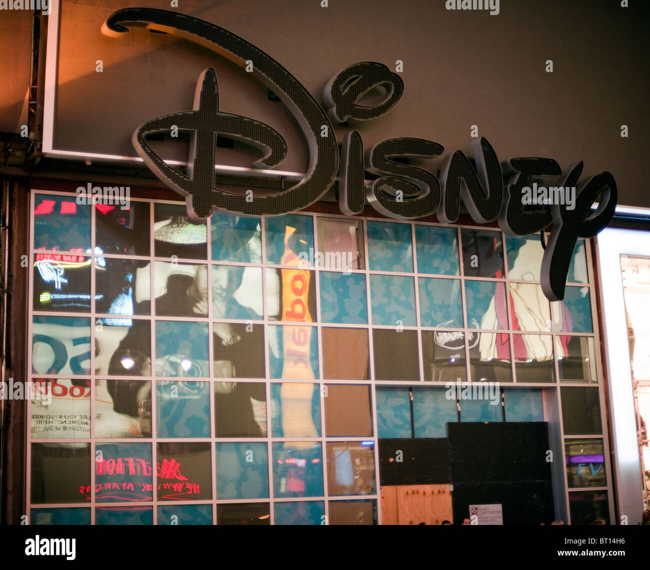 The under construction new Disney store in Times Square in New York Stock Photo