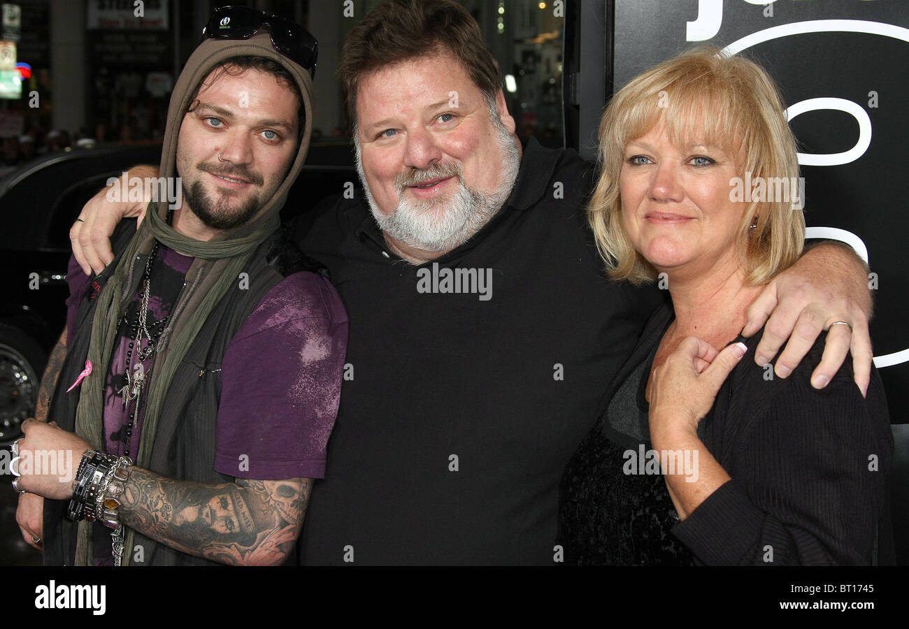 BAM MARGERA PHIL MARGERA APRIL MARGERA JACKASS 3D PREMIERE HOLLYWOOD LOS ANGELES CALIFORNIA USA 13 October 2010 Stock Photo