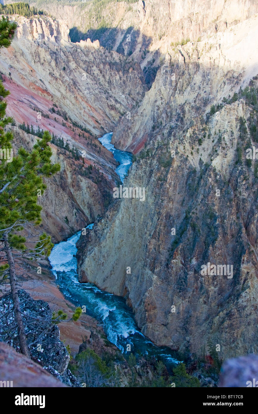 Grand Canyon of the Yellowstone River, Wyoming, USA Stock Photo