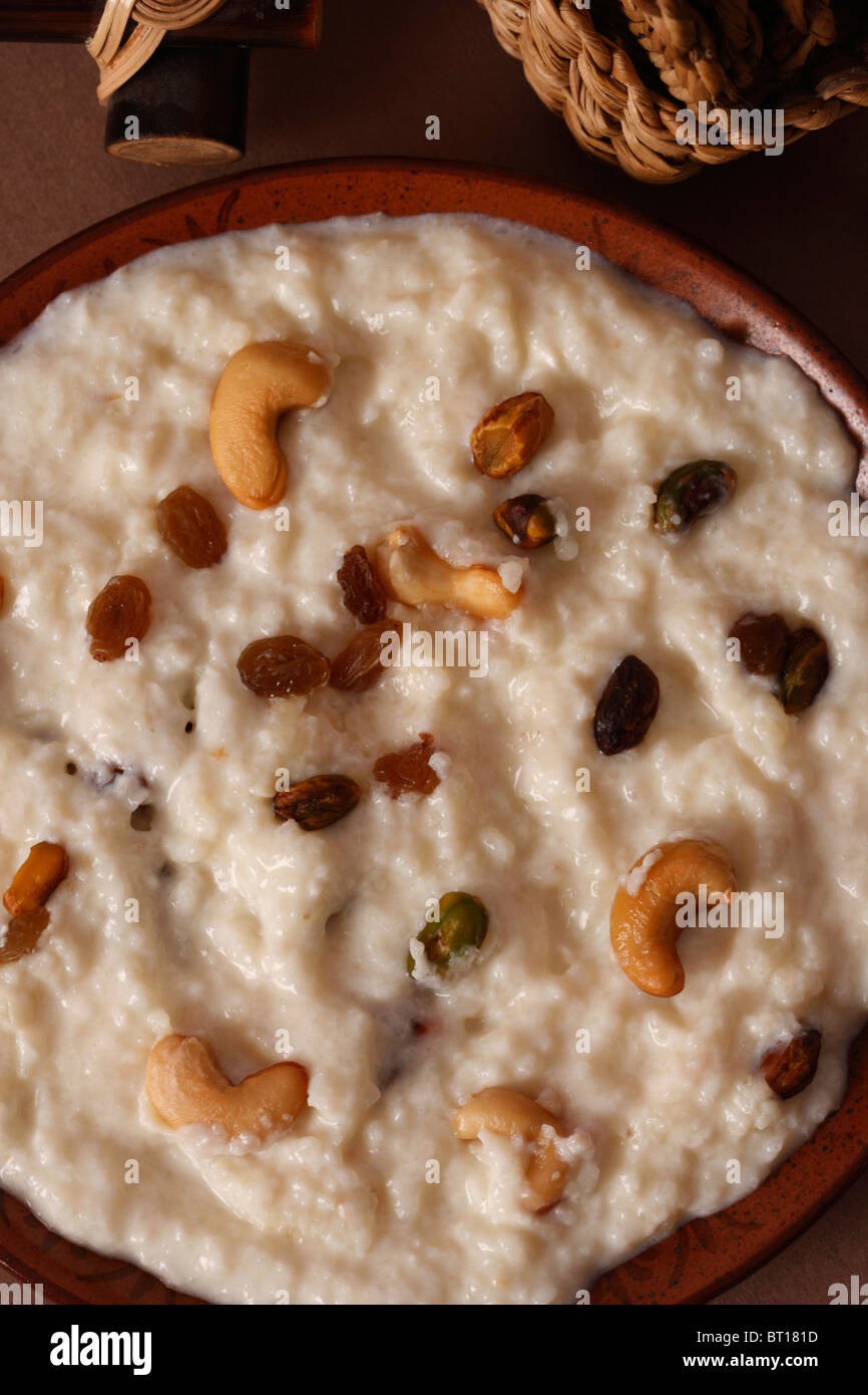 Zafrani kheer is a Saffron flavored sweetened milk with rice ghee and