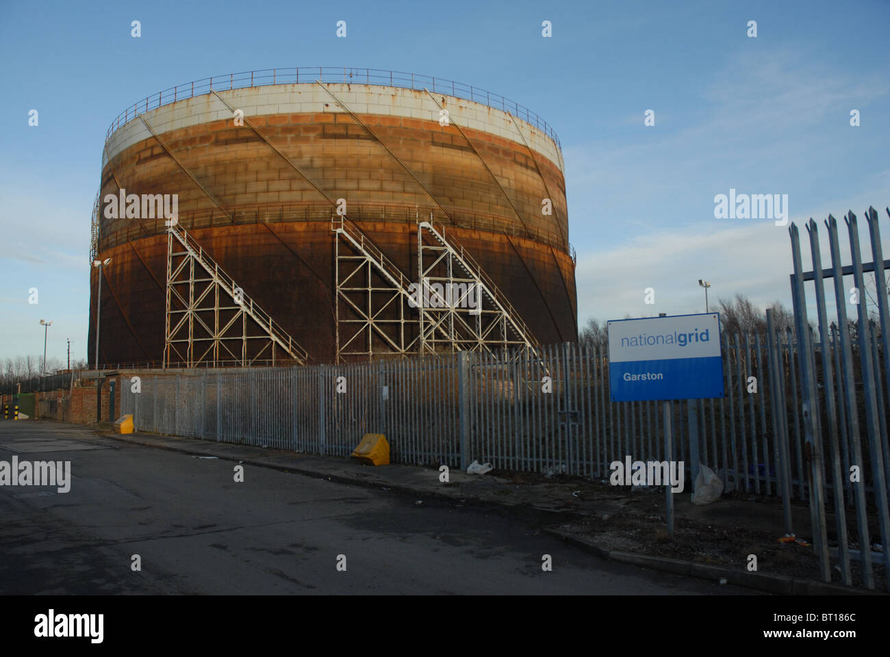 Garston Gas Works, south Liverpool, Merseyside, England, UK Stock Photo