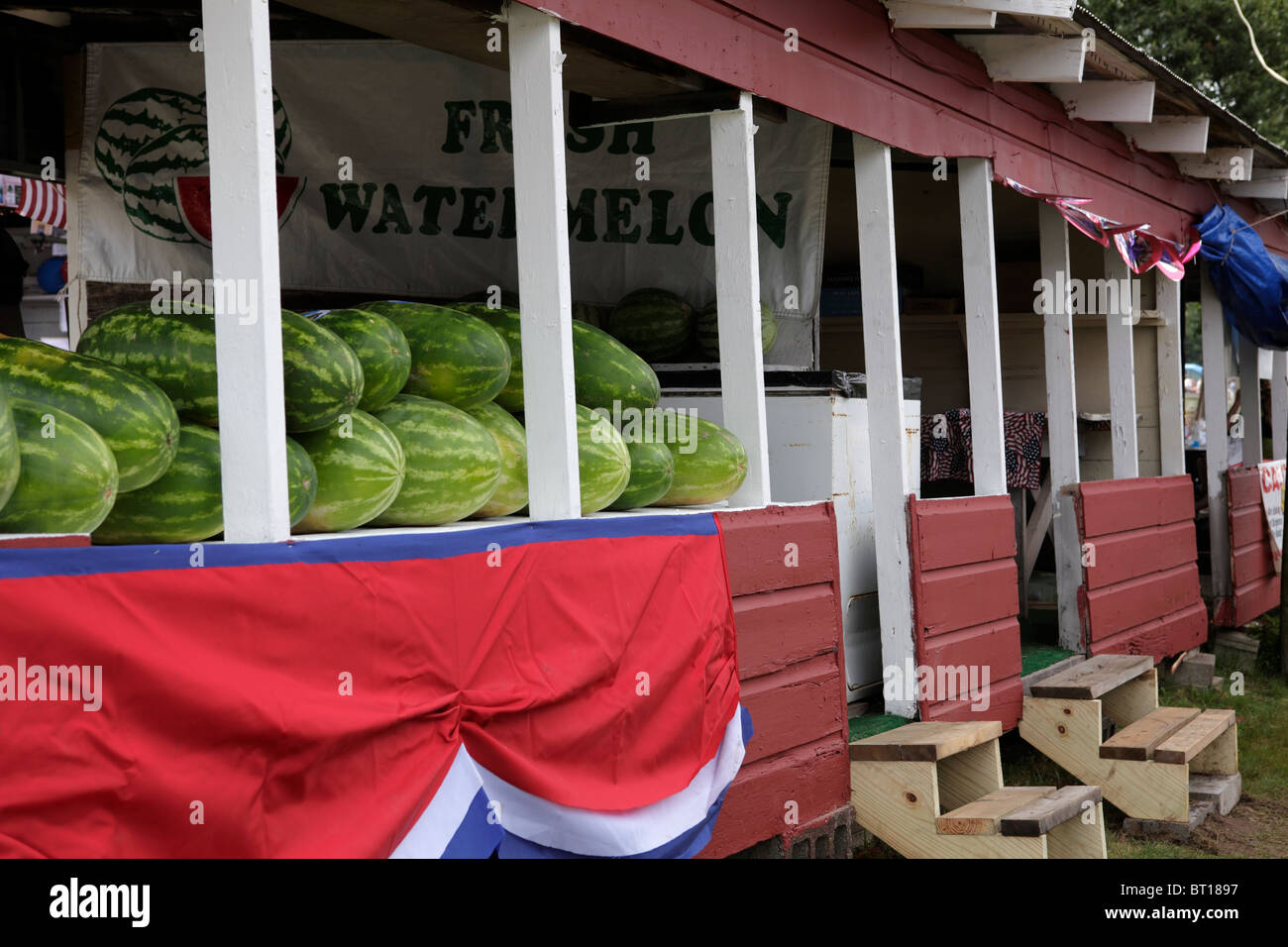 watermelons for sale Stock Photo