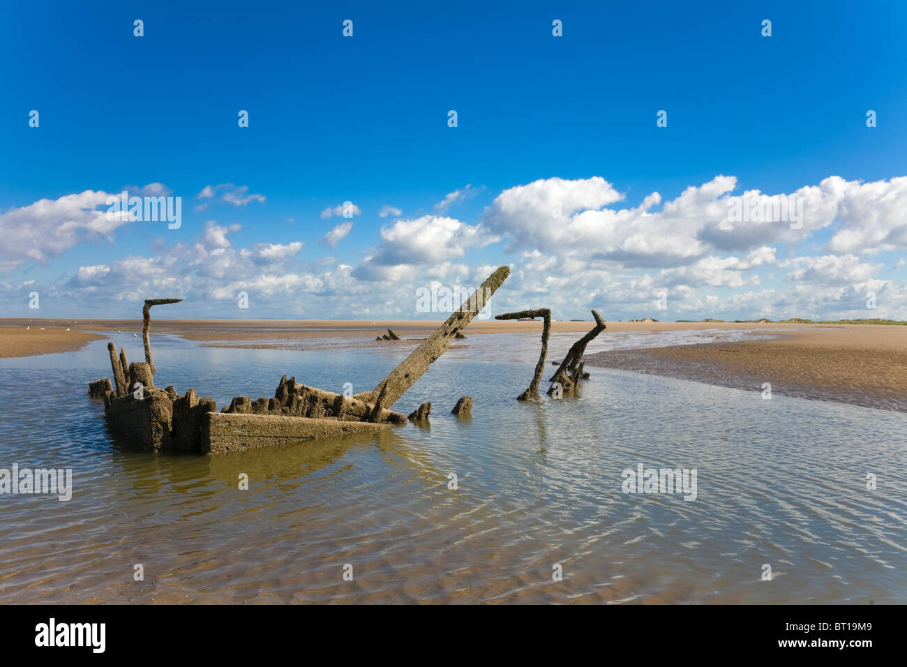 The wreck of the Atlantic on Ainsdale, uk Stock Photo - Alamy