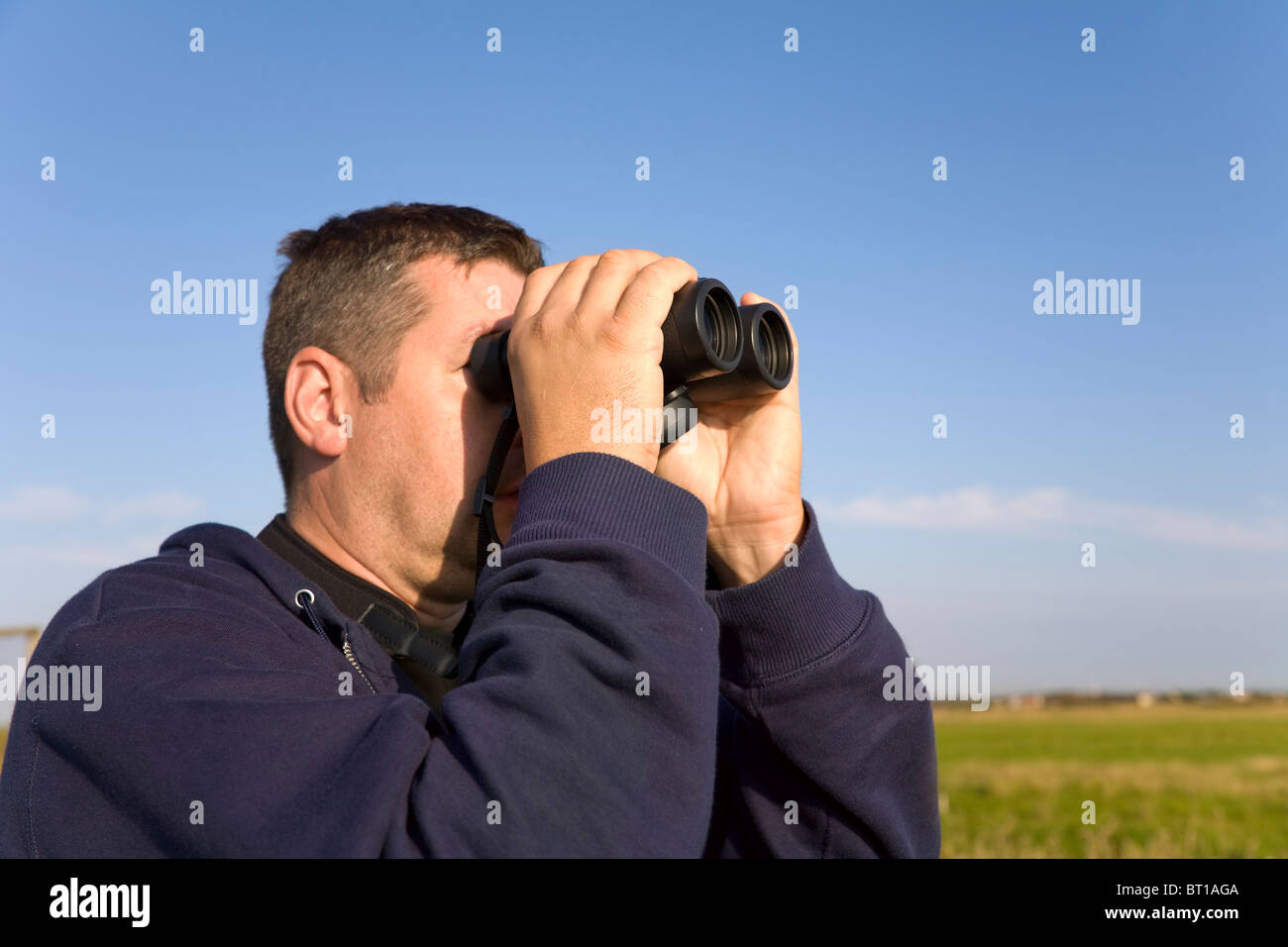 Birdwatching at Spurn Stock Photo