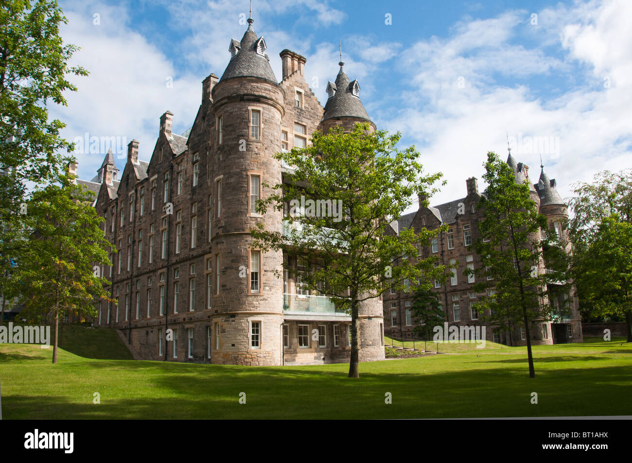 Redevelopment of the former Royal Infirmary as luxury apartments at Quartermile in Edinburgh, Scotland Stock Photo