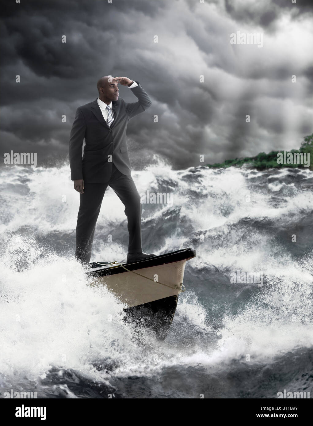 Stormy sea boat hi-res stock photography and images - Alamy